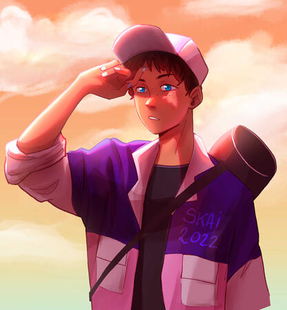 full color, bust